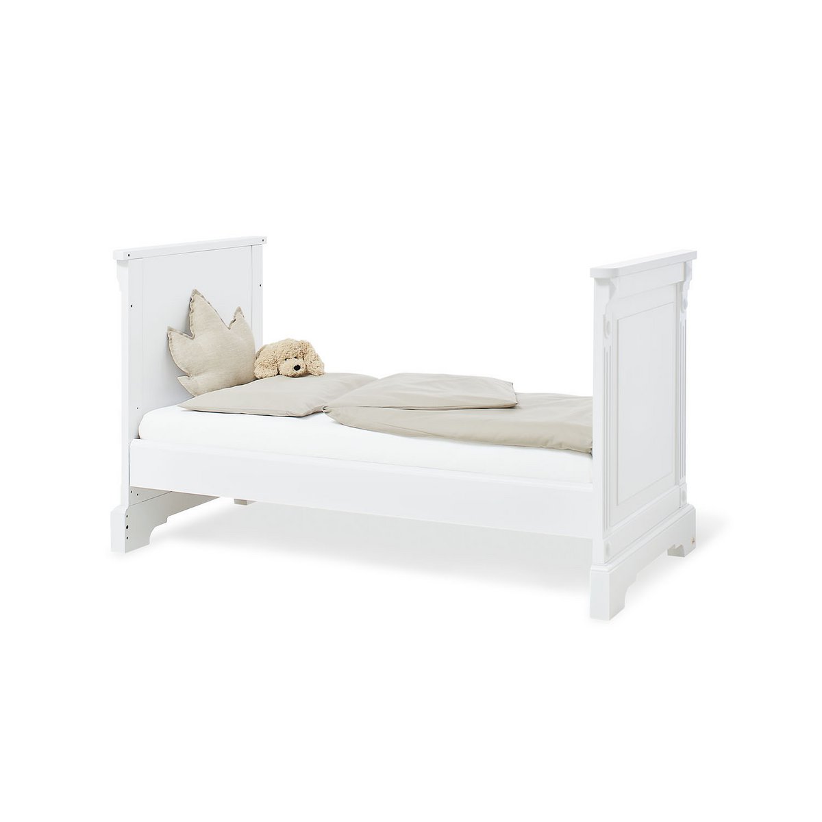 Startset 'Emilia' breed groot, incl. wandplank4 delen: ledikant, brede commode, grote kledingkast, wandplank