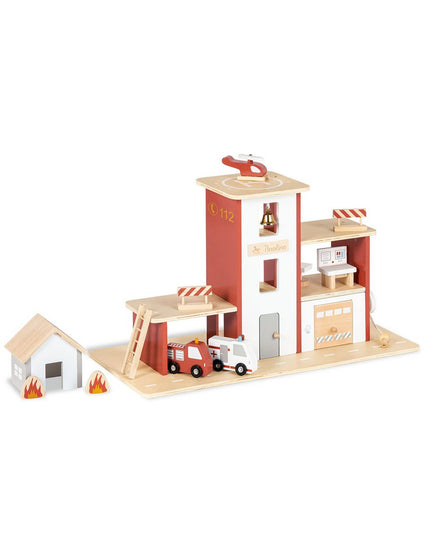 Brandweerkazerne 'Ben' incl. accessoires hout