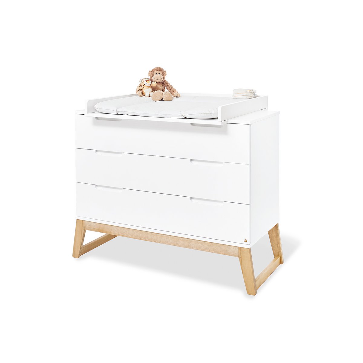 Startset 'Bridge' breed groot, incl. wandplank4 delen: ledikant, brede commode, grote kledingkast, wandplank