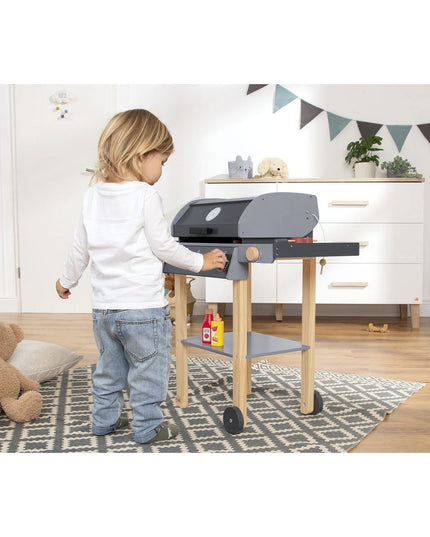Kinderbarbecue 'Jeff' hout keukenspeelgoed