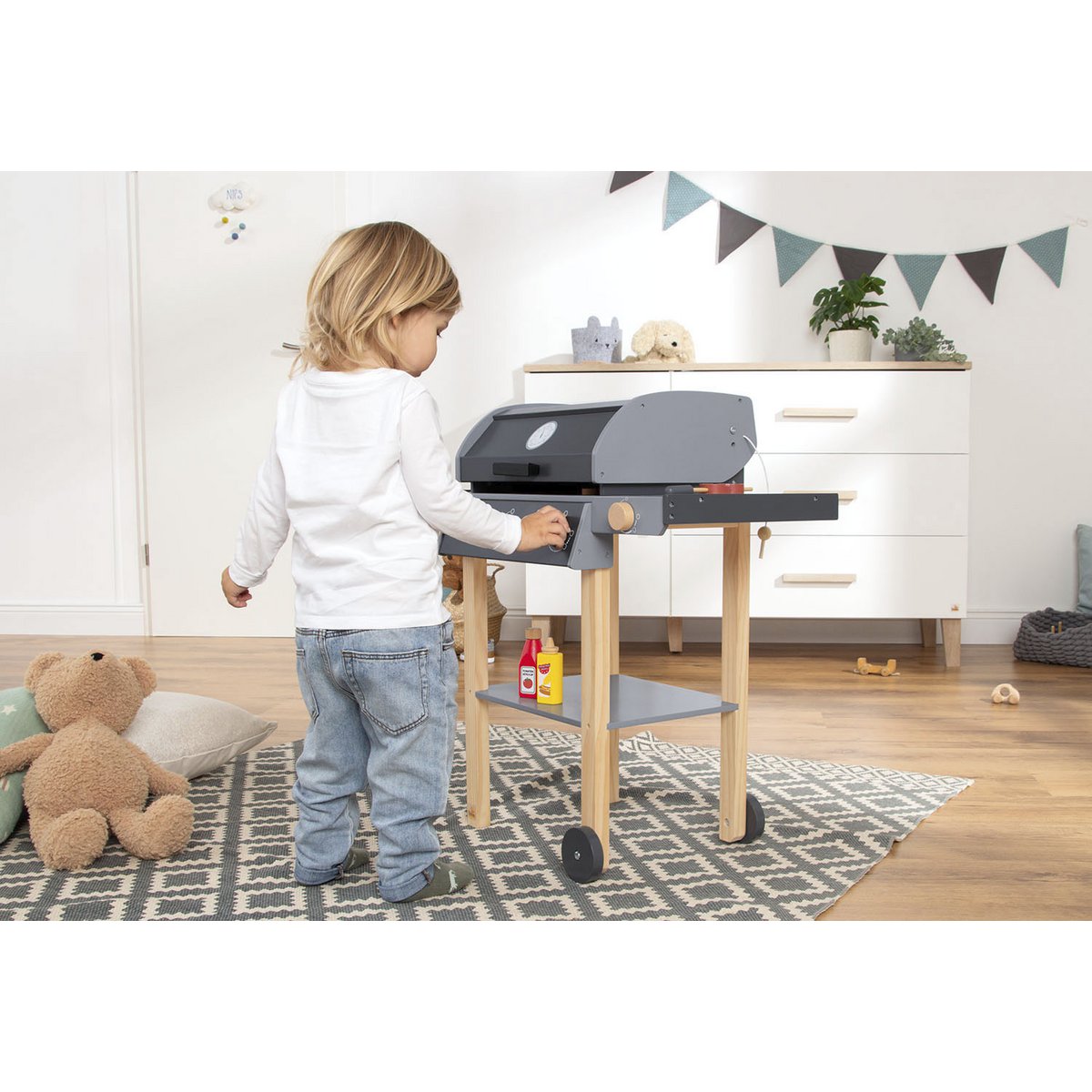 Kinderbarbecue 'Jeff' hout