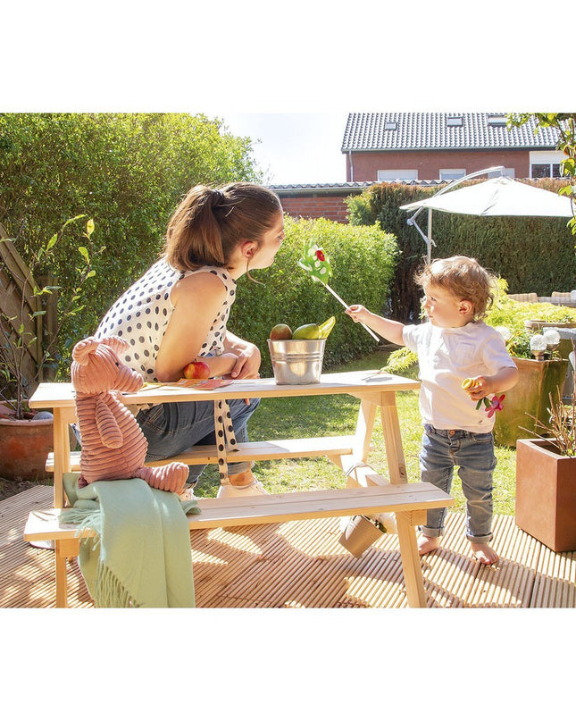 Kinderpicknickbank 'Nicki für 4', naturel
