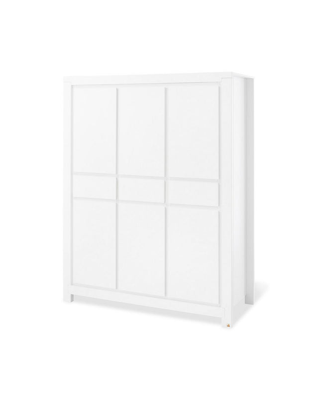 Startset 'Milk' extra breed groot, incl. wandplank4 delen: ledikant, extra brede commode, grote kledingkast, wandplank