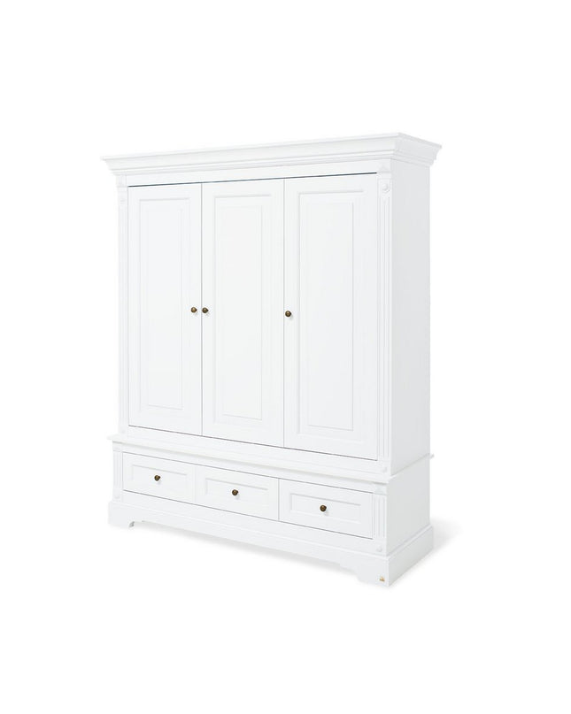 Startset 'Emilia' extra breed groot, incl. wandplank4 delen: ledikant, extra brede commode, grote kledingkast, wandplank