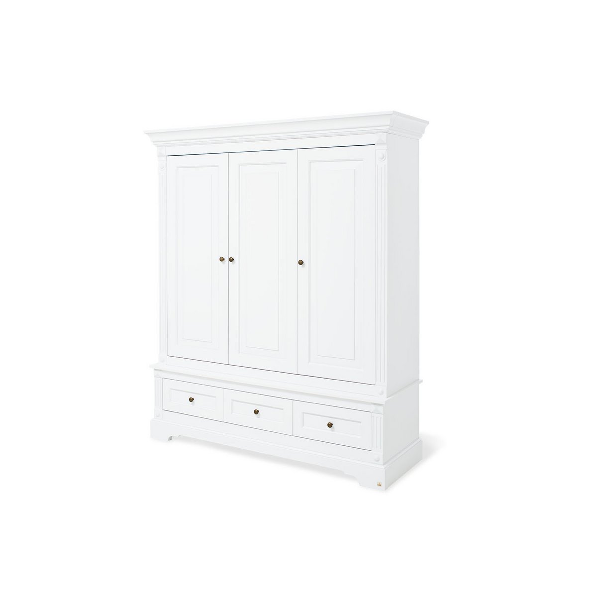 Startset 'Emilia' extra breed groot, incl. wandplank4 delen: ledikant, extra brede commode, grote kledingkast, wandplank