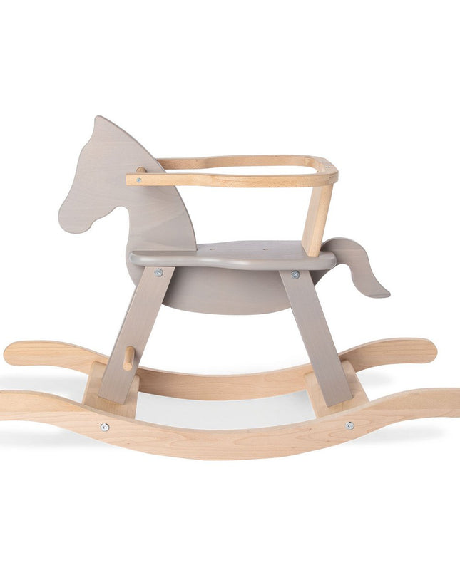 Hobbelpaard 'Pinolino' met ring, grijs/naturel