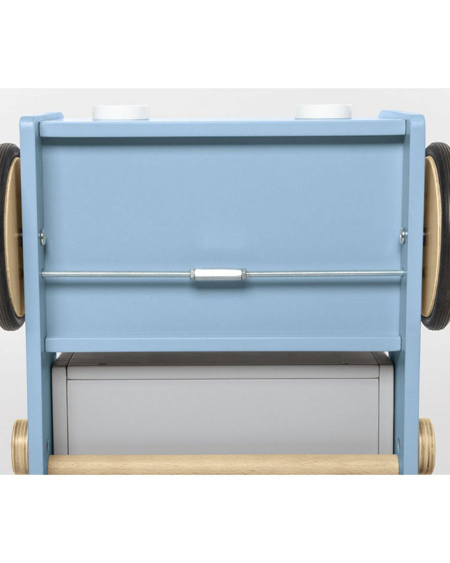 Leren loopwagen 'Kipplaster Fred', blauw