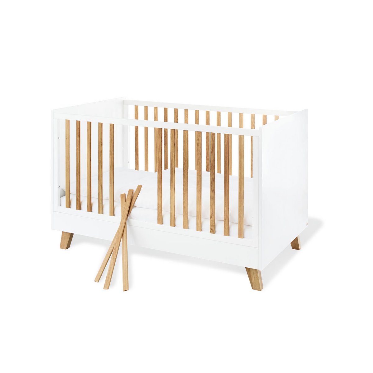 Startset 'Pan' extra breed3 delen: ledikant, extra brede commode, 2-deurs kledingkast