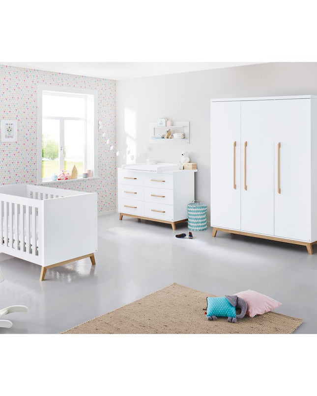 Startset 'Riva' extra breed groot3 delen: ledikant, extra brede commode, grote kledingkast