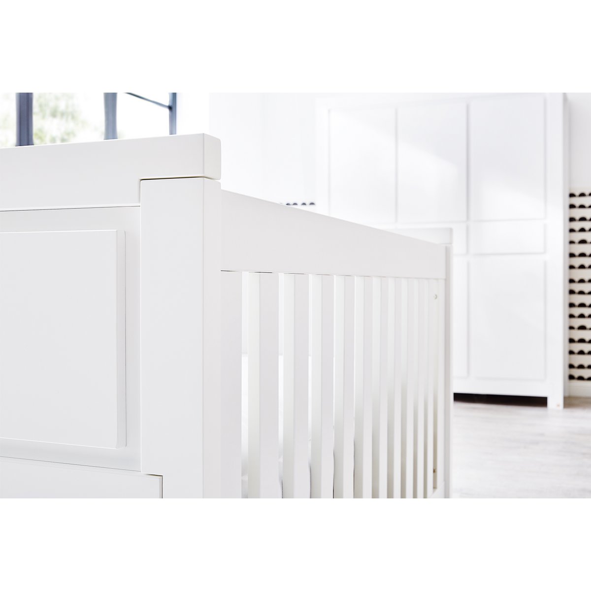 Startset 'Milk' extra breed groot3 delen: ledikant, extra brede commode, grote kledingkast