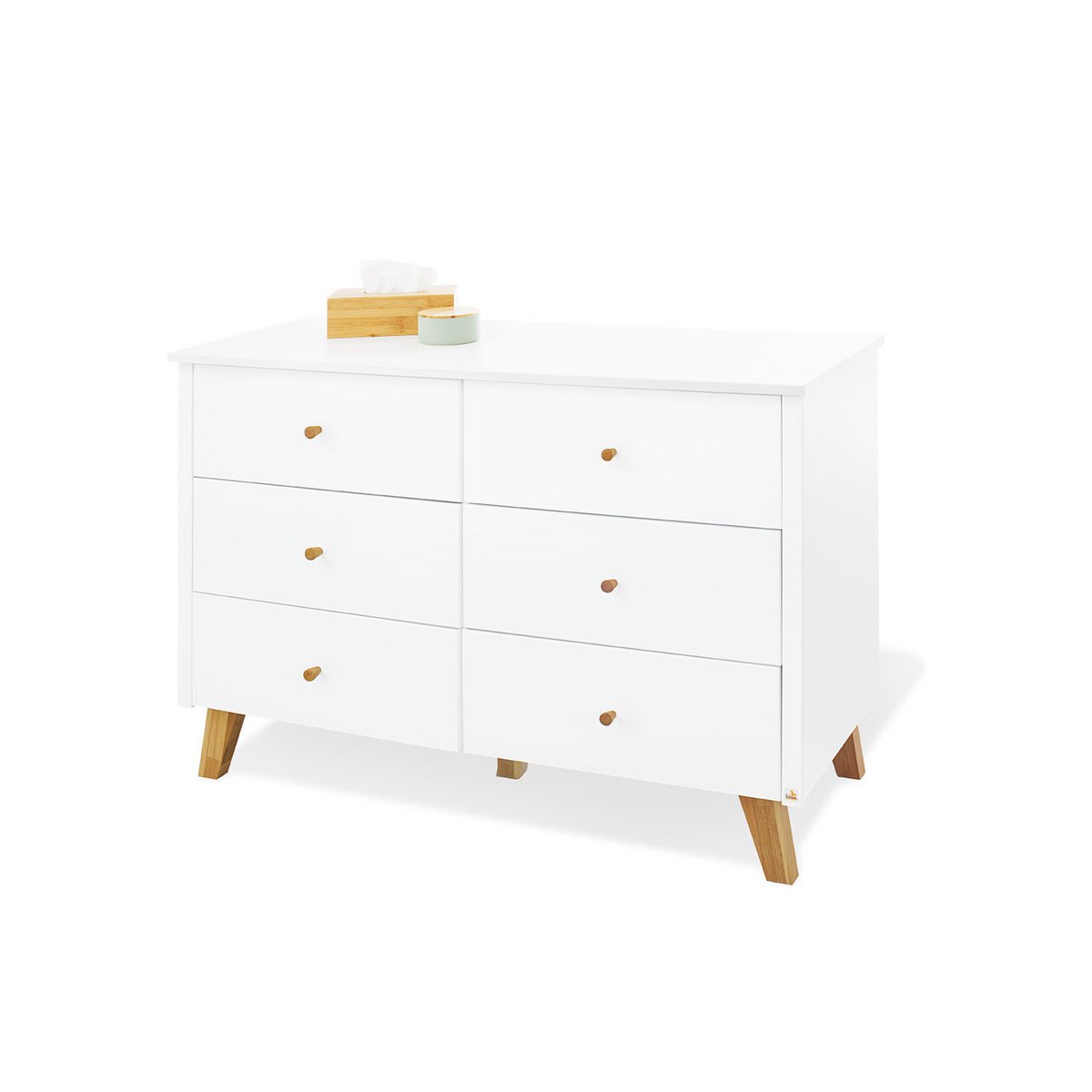 Startset 'Hilda & Pan' extra breed groot, wit, incl. wandplank4 delen: huisbed, extra brede commode, grote kledingkast, wandplank