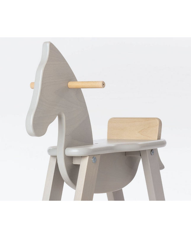 Hobbelpaard 'Pinolino' met ring, grijs/naturel