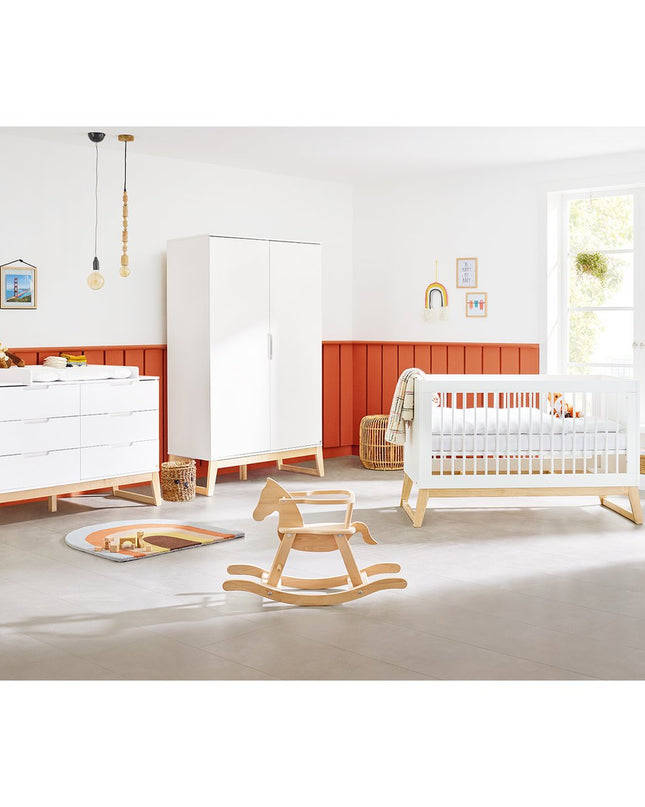 Startset 'Brug' extra breed3 delen: ledikant, extra brede commode, 2-deurs kledingkast