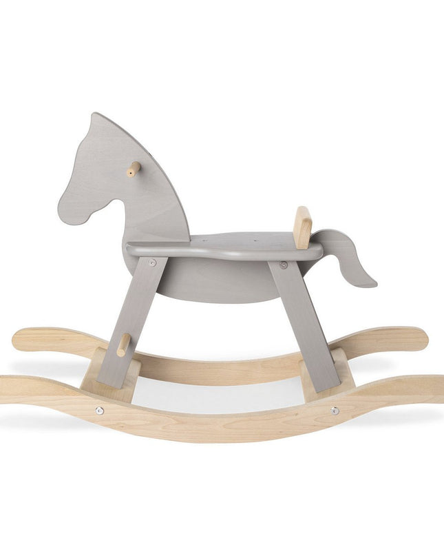 Hobbelpaard 'Pinolino' met ring, grijs/naturel