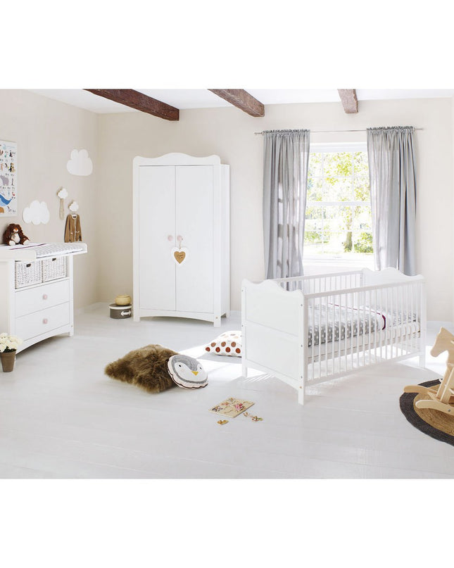 Startset 'Florentina' breed3 delen: ledikant, brede commode, 2-deurs kledingkast