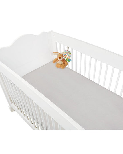 Hoeslaken voor ledikantbed in twinpack, jersey, grijs