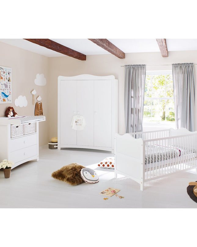 Startset 'Florentina' breed groot3 delen: ledikant, brede commode, grote kledingkast