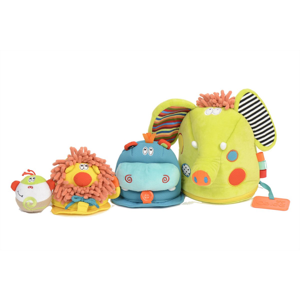 Dolce Toys speelgoed Classic activiteitenknuffels 4 in 1 - Safari avontuur