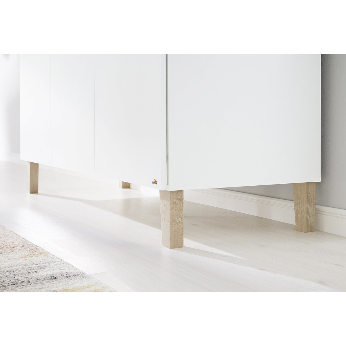 Startset 'Lumi' extra breed3 delen: ledikant, extra brede commode, 2-deurs kledingkast