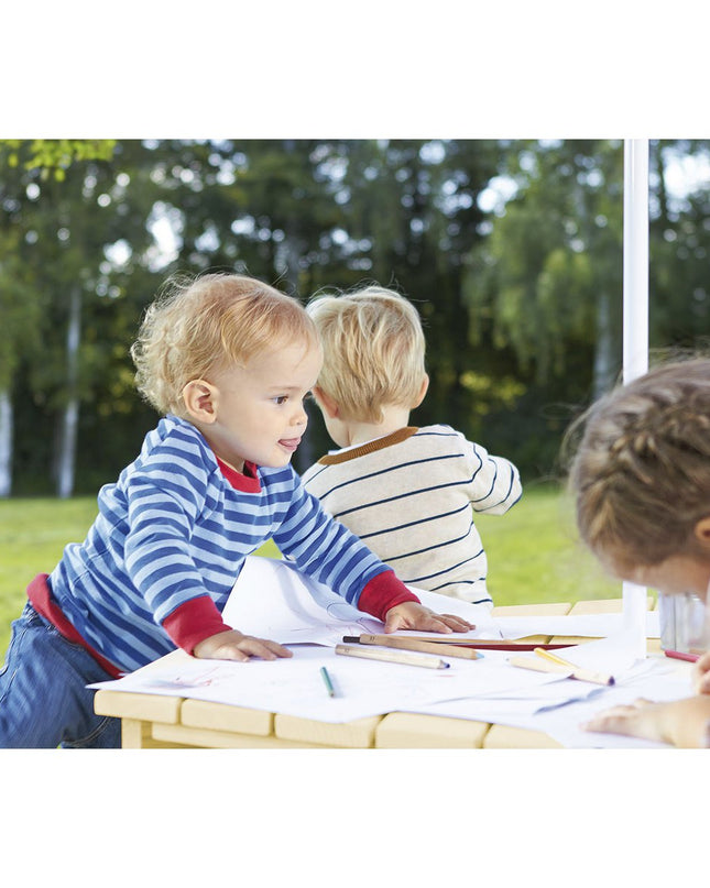 Kinderpicknickbank 'Nicki 6-Eck' naturel