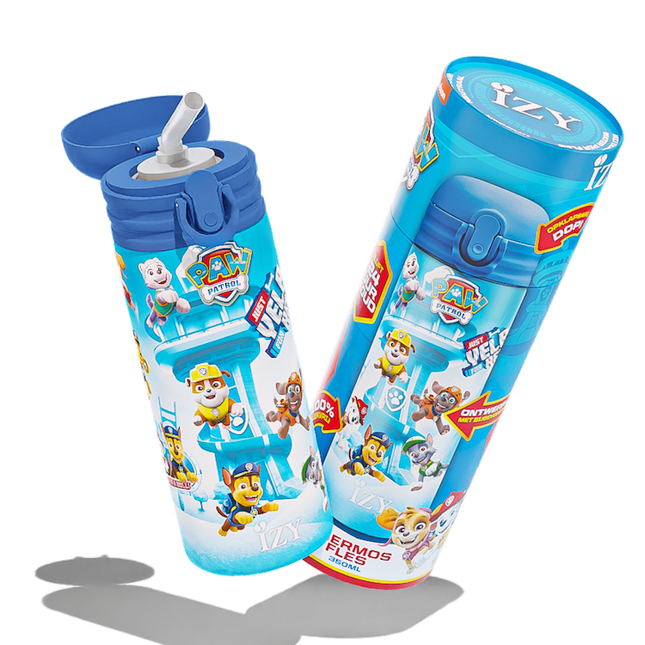 IZY Kids Thermos bidon - Paw Patrol - Refresh Blue - 350ML To-Go Insulated Water Bottles