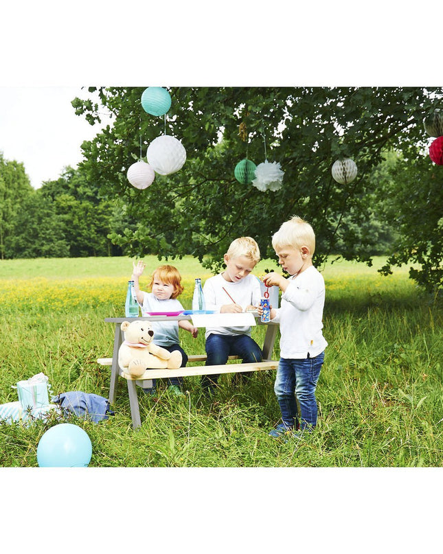 Kinderpicknickbank 'Nicki für 4', grijs