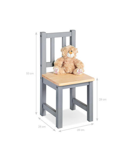 Kinderstoel 'Fenna', grijs/naturel