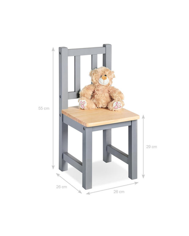 Kinderstoel 'Fenna', grijs/naturel