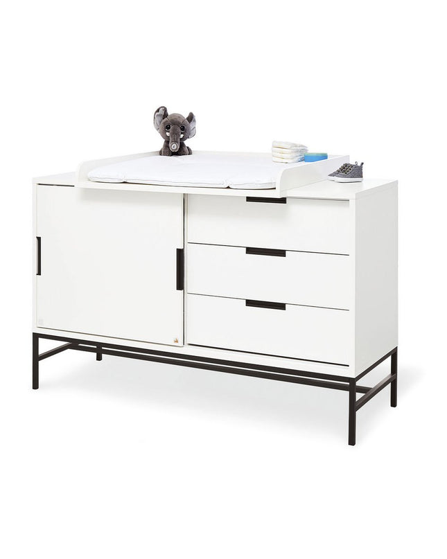 Startset 'Steel' extra breed groot3 delen: ledikant, extra brede commode, grote kledingkast