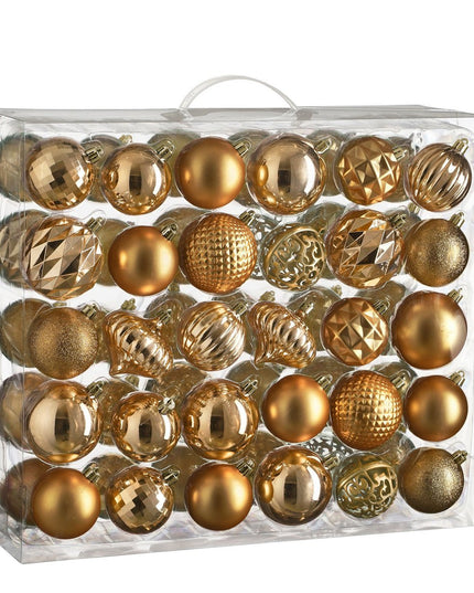 Kerstballen Set - 60 Stuks - Ø7 cm - Onbreekbaar - Koper kerst 2025