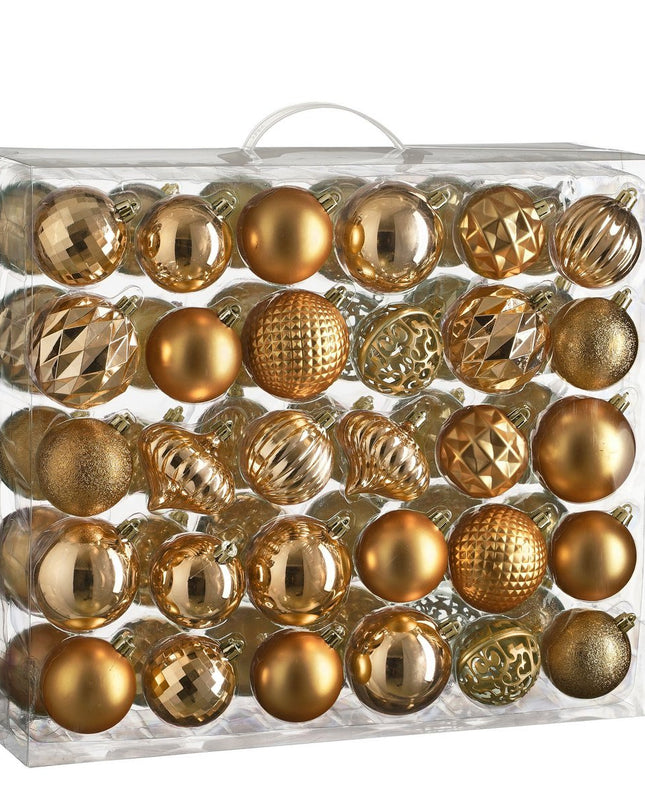 Kerstballen Set - 60 Stuks - Ø7 cm - Onbreekbaar - Koper kerst 2025