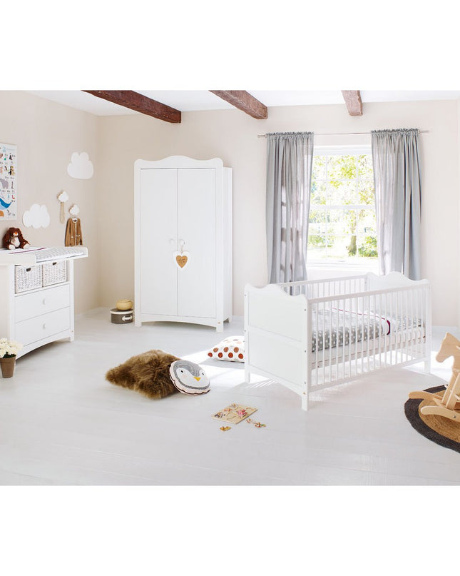 Startset 'Florentina' breed3 delen: ledikant, brede commode, 2-deurs kledingkast