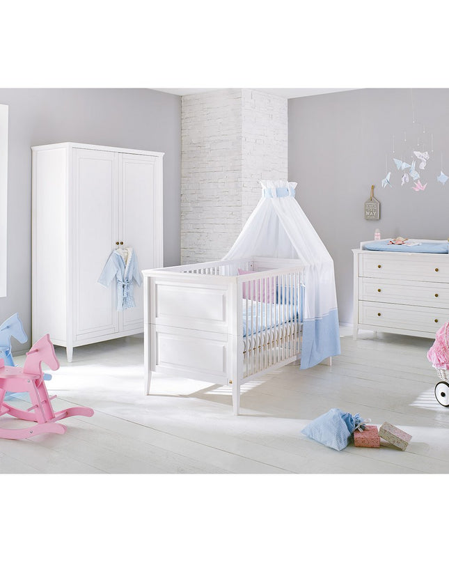 Startset 'Smilla' breed3 delen: ledikant, brede commode, 2-deurs kledingkast