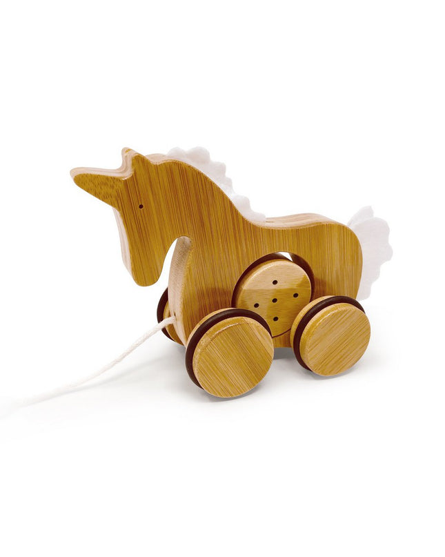 Kinderfeets bamboe trekfiguur Eenhoorn