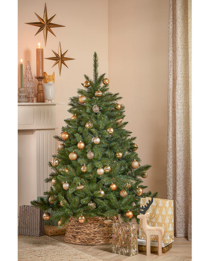 Kerstballen Set - 60 Stuks - Ø7 cm - Onbreekbaar - Koper kerst 2025