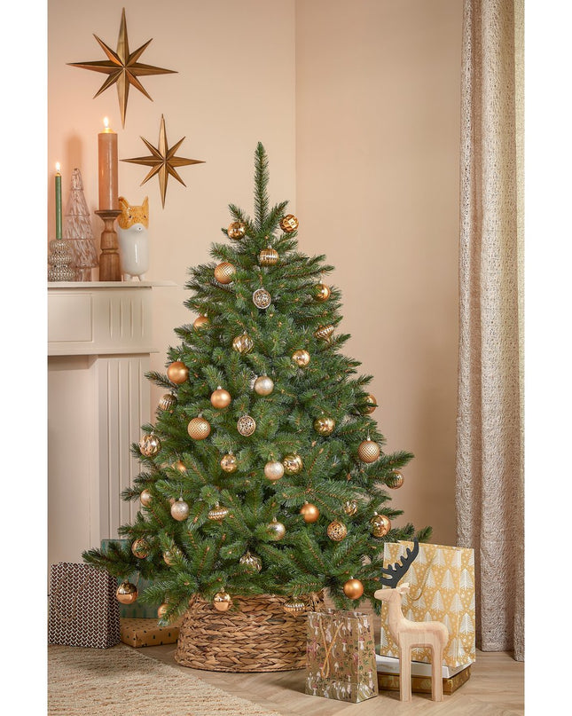 Kerstballen Set - 60 Stuks - Ø7 cm - Onbreekbaar - Koper kerst 2025