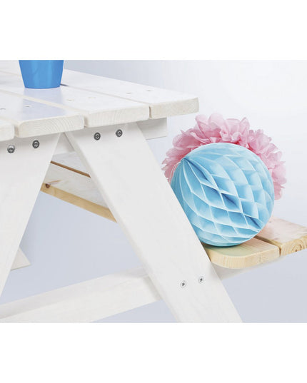 Kinderpicknickbank 'Nicki für 4', wit