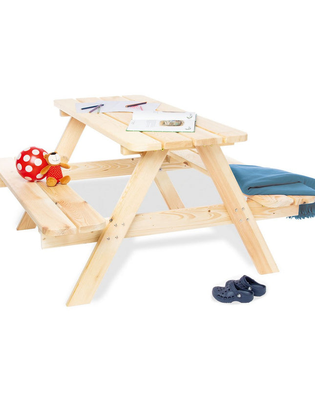 Kinderpicknickbank 'Nicki für 4 Maxi' naturel