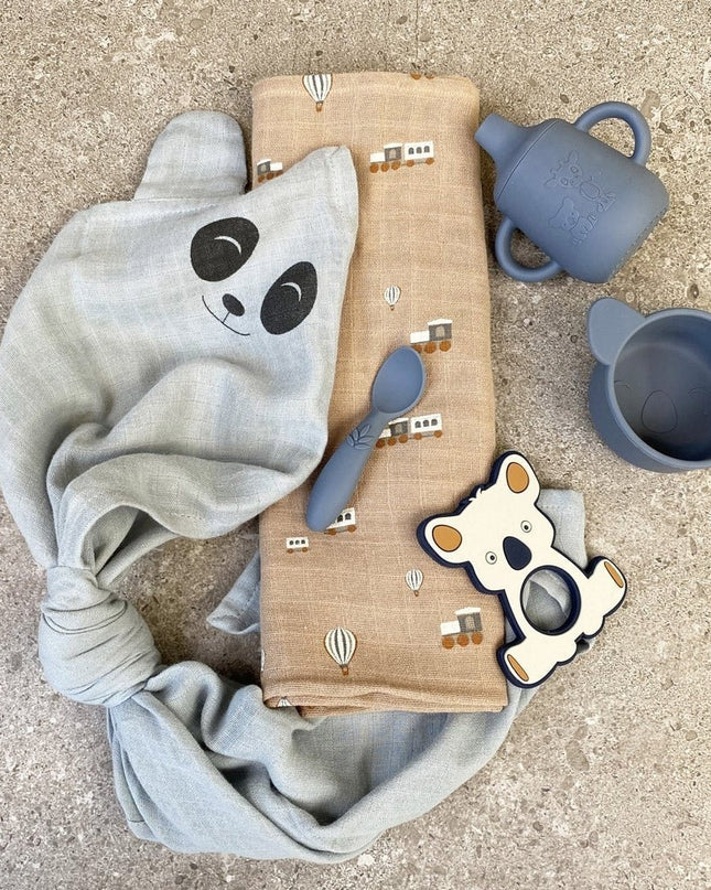 Bjørk knuffeldoekje 2-pack Panda