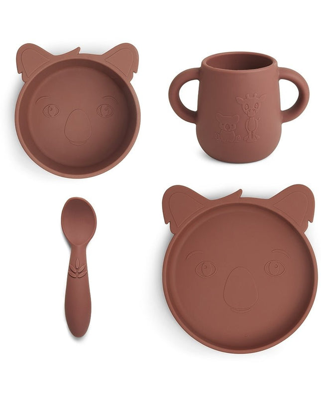 Lykke siliconen dinerset 4-pack Koala
