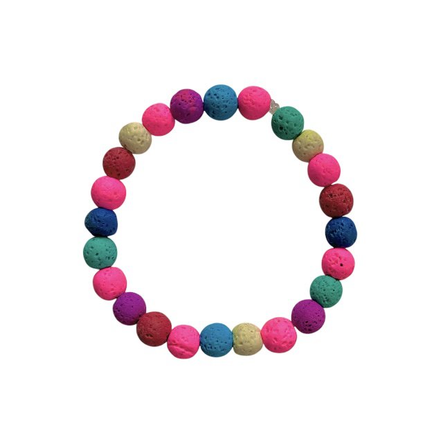 Luna -Leena kinderarmbandkleuren - lava kralen - handgemaakt in Nepal