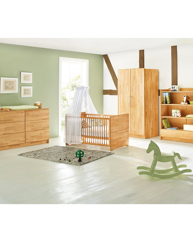 Startset 'Natura' extra breed3 delen: ledikant, extra brede commode, 2-deurs kledingkast