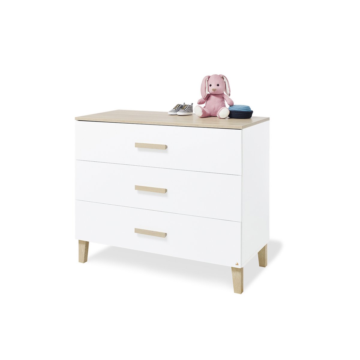 Startset 'Lumi' breed3 delen: ledikant, brede commode, 2-deurs kledingkast