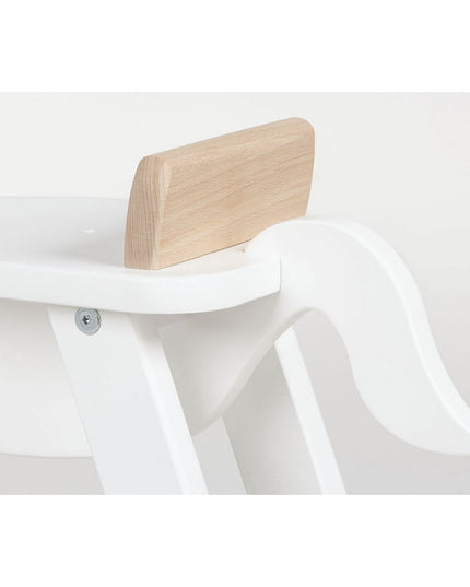 Hobbelpaard 'Pinolino' met ring, wit/naturel