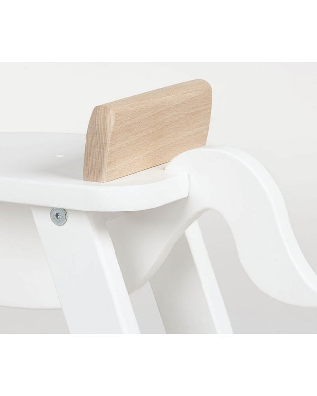 Hobbelpaard 'Pinolino' met ring, wit/naturel