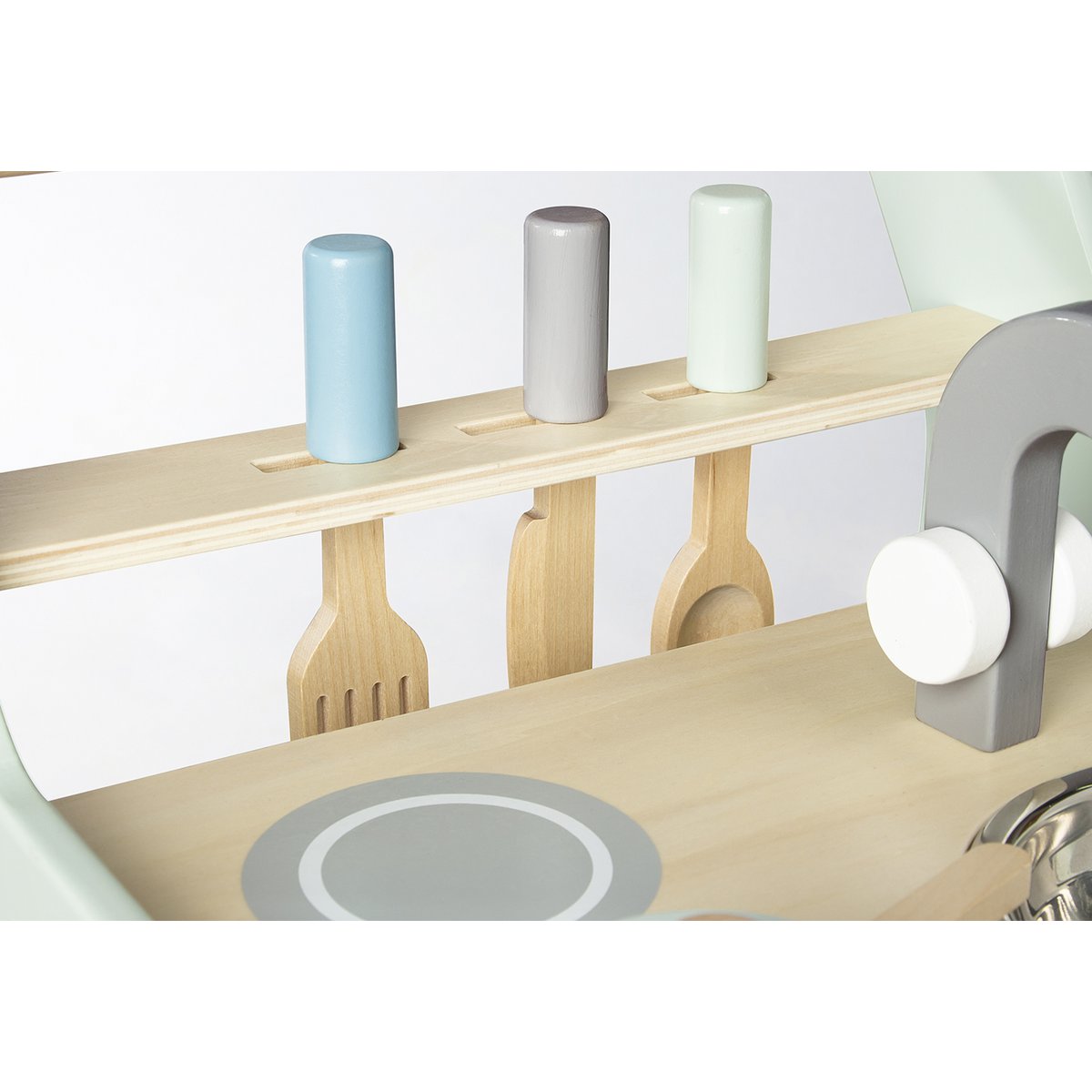Kinderkeuken 'Kalle', pastelgroen hout