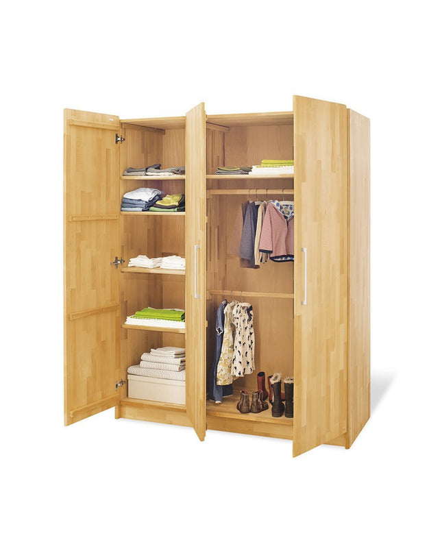 Startset 'Natura' breed groot3 delen: ledikant, brede commode, grote kledingkast