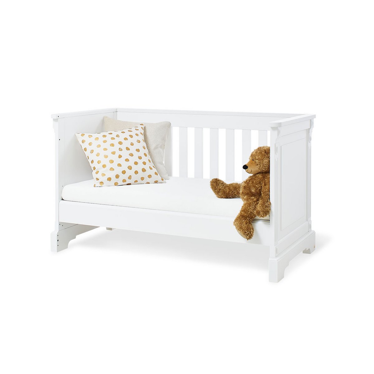 Startset 'Emilia' breed groot, incl. wandplank4 delen: ledikant, brede commode, grote kledingkast, wandplank