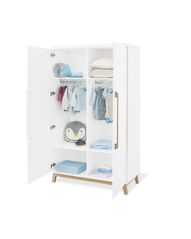 Startset 'Riva' breed, incl. wandplank4 delen: ledikant, brede commode, 2-deurs kledingkast, wandplank