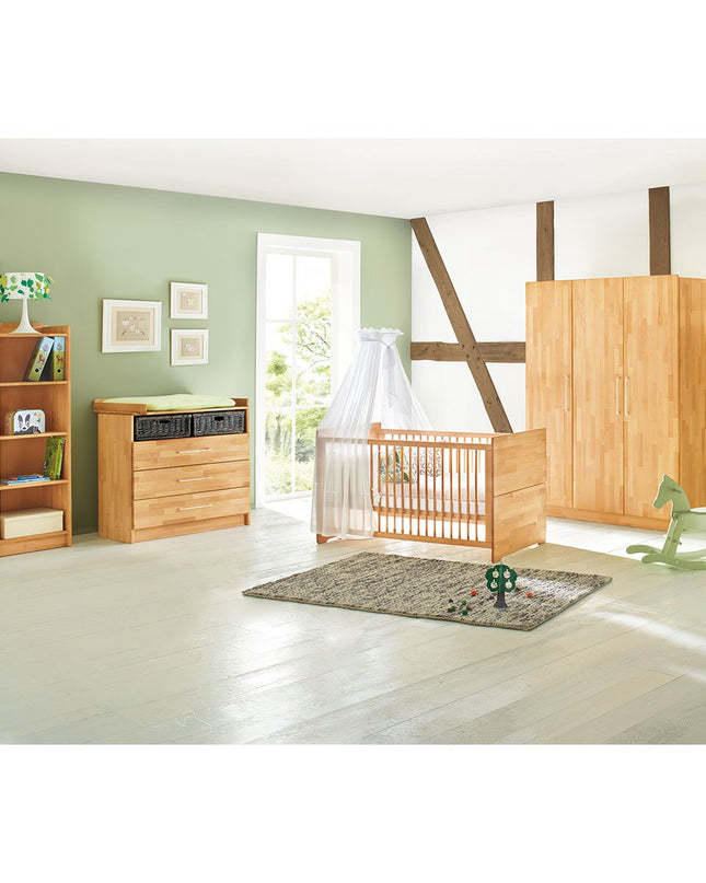 Startset 'Natura' breed groot3 delen: ledikant, brede commode, grote kledingkast